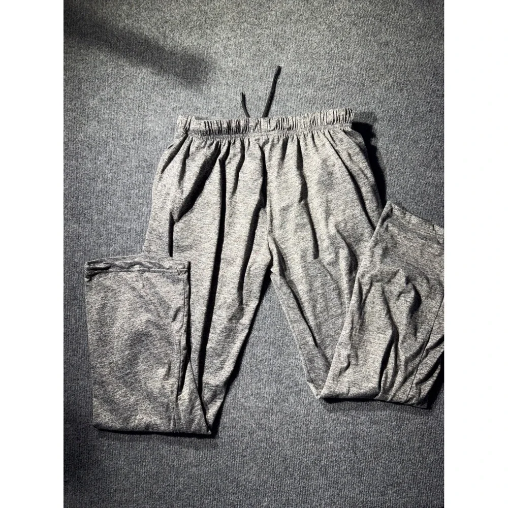 Isotone Mens Gray Heathered Lounge Pants Size Medium Performance Drawstring PJs